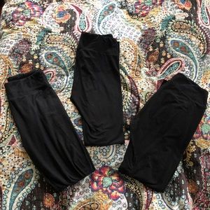 Lularoe Black Leggings, 3 pairs